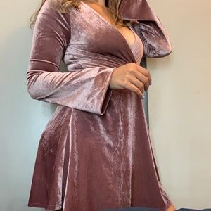 Mauve babydoll dress
